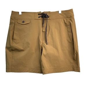 Filson Men’s Glacier Bay Dark Burlap Board Shorts Sz 34 Swim Trunks Water Sports